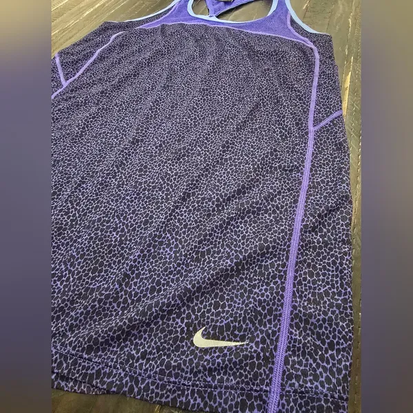Nike Dri-FIT Purple Animal Print Tank Top Women’s Size Medium Athletic - Image 3