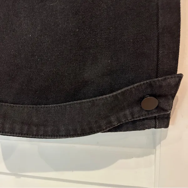 New Edikted Wide Leg Jeans Sz S Oversized Boyfriend Cargo Black Mid-rise Y2K - Image 7