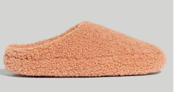 Madewell Sherpa Scuff Slippers Camel Sz 10- Sold Out - Image 3