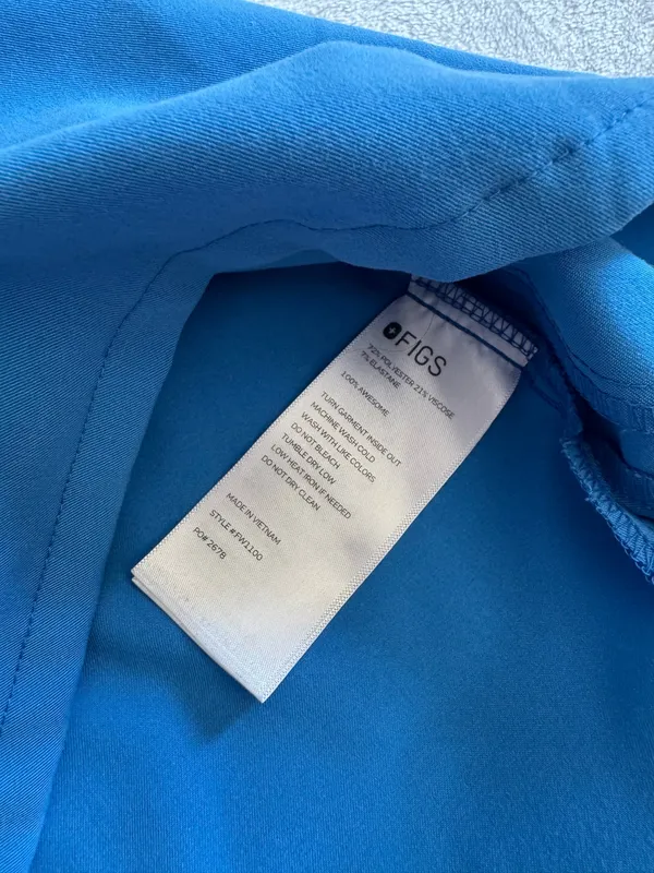 Figs Capri Blue Casma Scrub Top - size XS - Image 4
