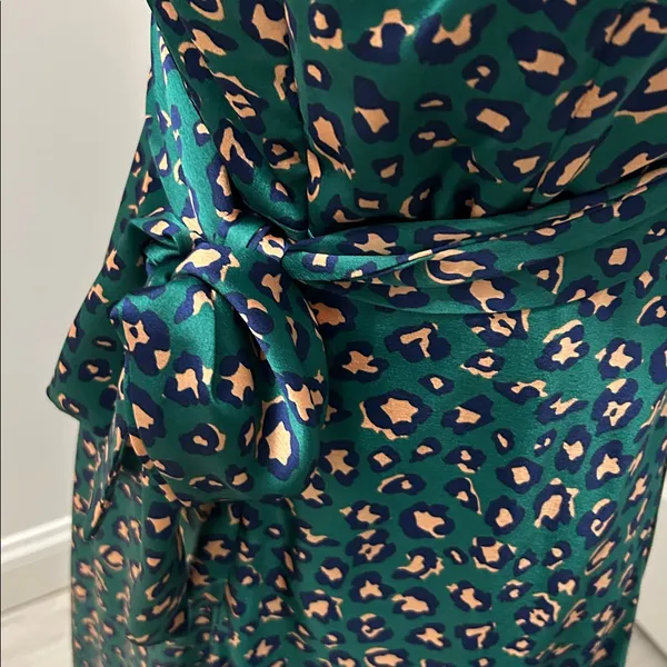Hello Molly Spiced Ginger Medley Green Leopard Maxi Dress - Image 6