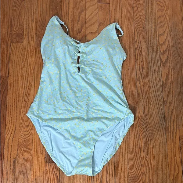 Andie The Mana One Piece Swimsuit blue Floral size L‎ NWT - Image 3