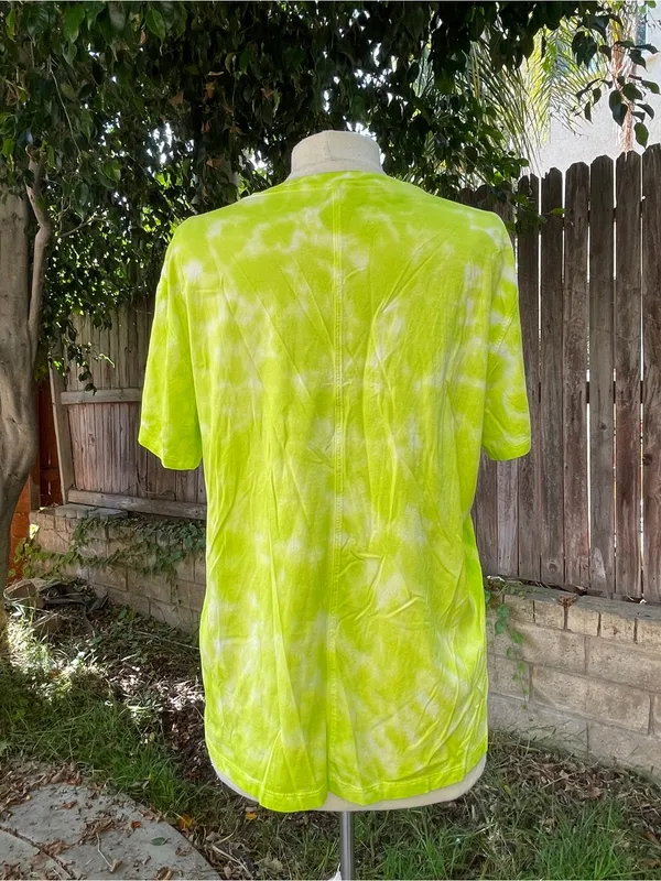 Lululemon All yours cotton t-shirt Tie-Dye neon lime Crewneck outdoor gym active - Image 5