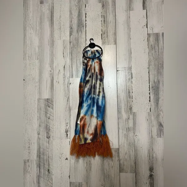 Looney Tunes Tie-Dye Scarf With Fringe Bugs Bunny & Lola Bunny Patch Space Jam S - Image 2