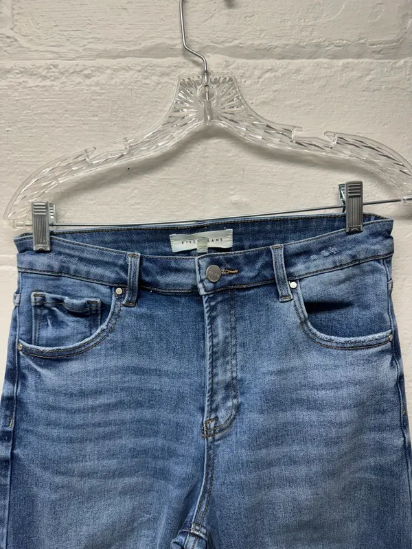 Buckle Risen High Rise Wide Leg Jeans - Image 4