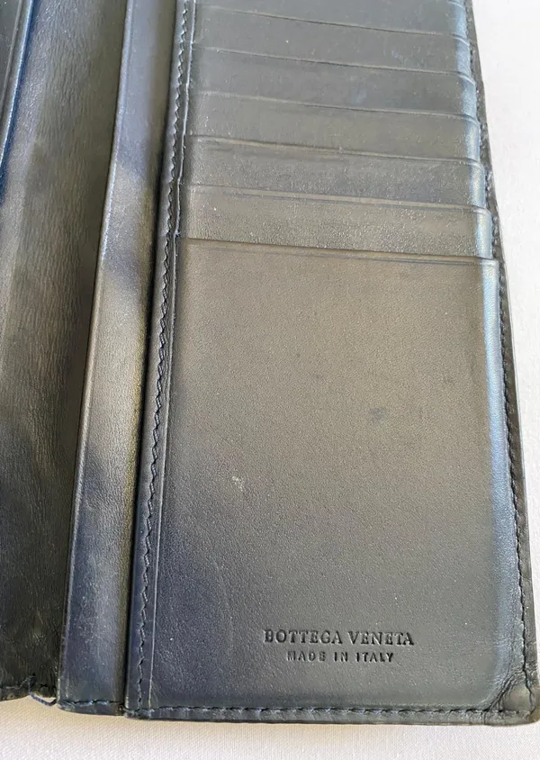 Bottega Veneta Vintage Dark blue Long Wallet - Image 9