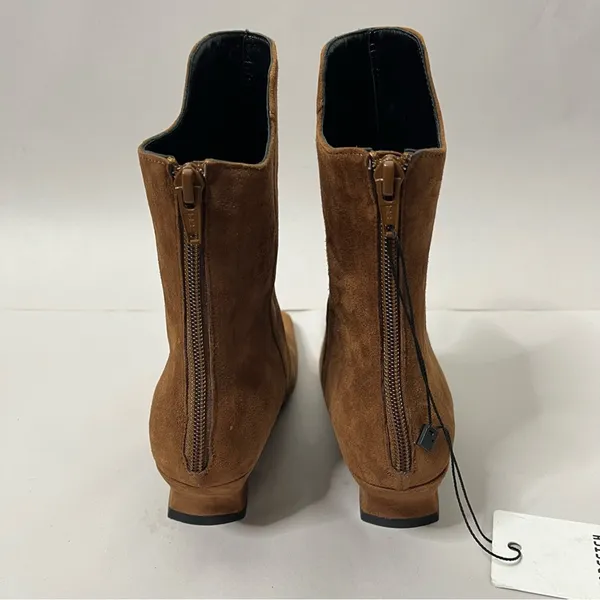 NWT Dorateymur Han Mid Calf Booties Tan Suede Womens Size 35‎ / US 5 - Image 4