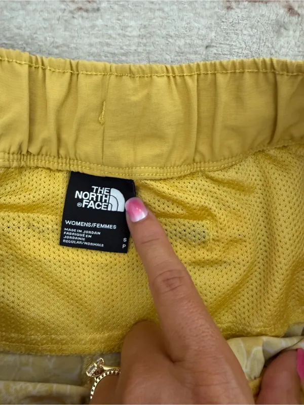 The North Face Yellow Women's Mesh-Lined Shorts - Image 6
