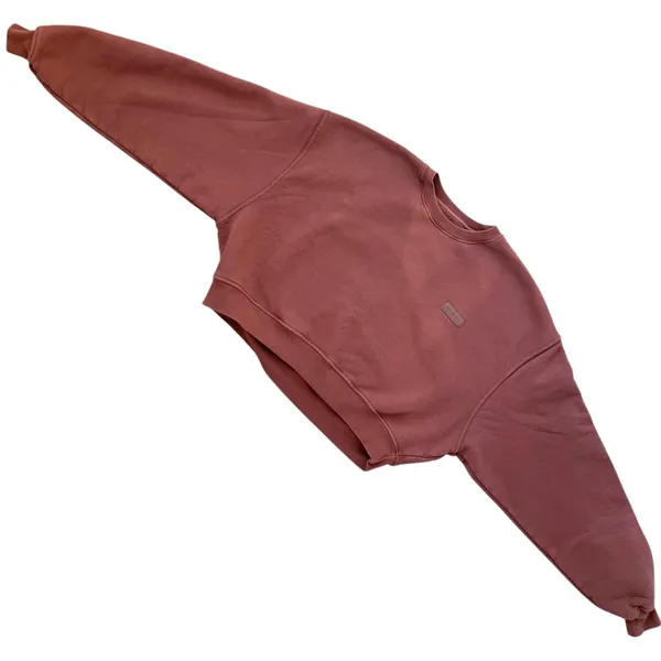 SET ACTIVE‎ Cropped Sweatshirt Medium Brown Fleece - Image 2