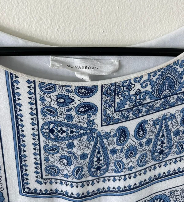 Blue Bandana Print Dress - Image 5