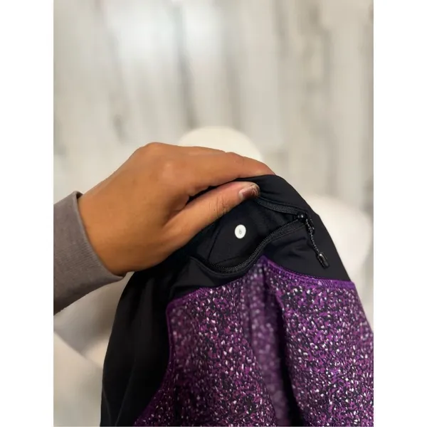 Lululemon Purple Speckled Athletic Skort Size 6 Built-In Shorts Zipper Pocket - Image 14