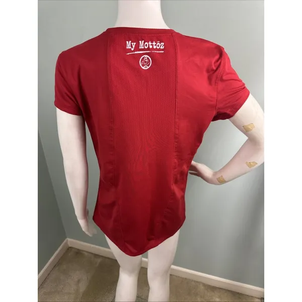 ALO Women's Red Performance Will Run For Beer Coolfit My Mottoz Shirt Sz XL - Image 7