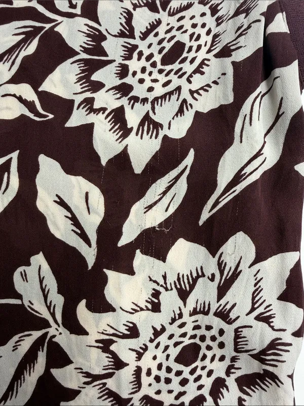 Flawed Theory 100% silk floral dress‎ lightweight dress v neck button sleeveless - Image 3