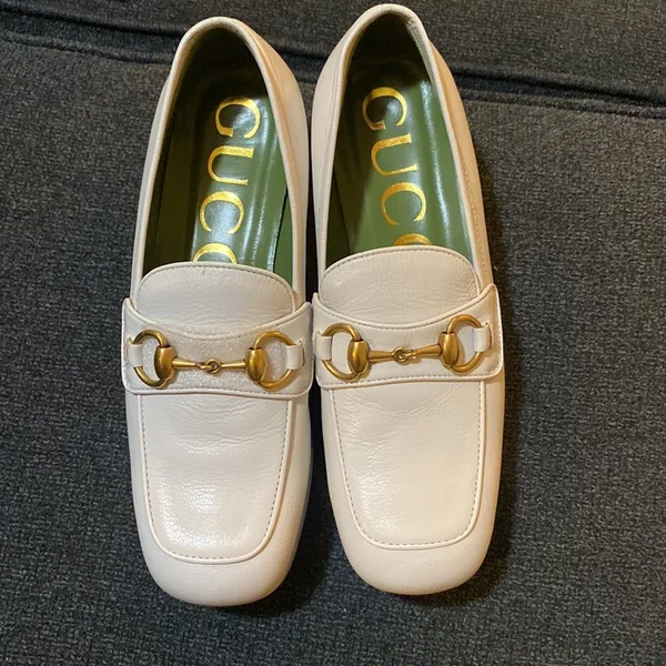 Gucci Whoudan White Leather Loafer size 36 - Image 2