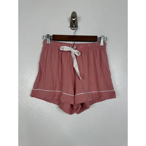 Birdy Grey Dusty‎ Rose Pink Bamboo Pajama Set Short Sleeve Shorts XS 010603 - Image 7