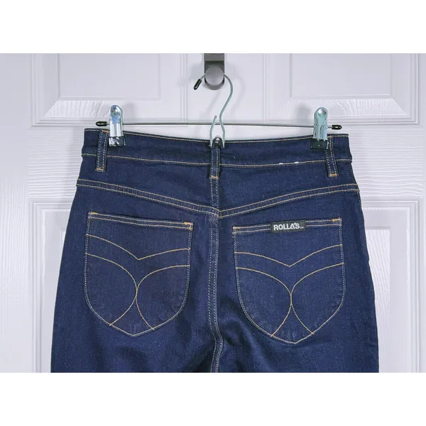Rolla's Eastcoast Flare Jeans High Rise Womens Size 27 Dark Wash Denim Y2K 90s - Image 6