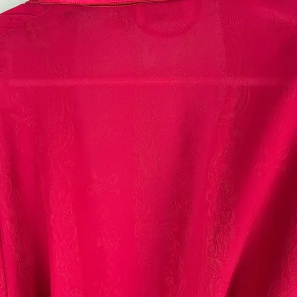 Gold label Victoria’s Secret robe fuchsia paisley floral sheer vintage medium - Image 8
