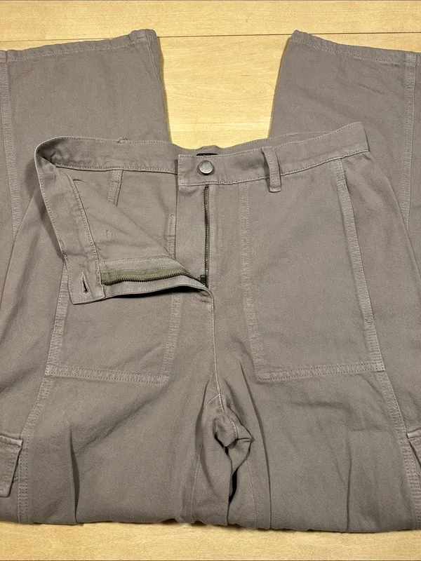 Eileen Fisher Garment-Dyed Utility Organic Cotton Cargo Pant Sz XS - Image 8