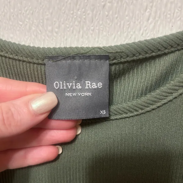 Olivia Rae Olive Ribbed Top - Image 3