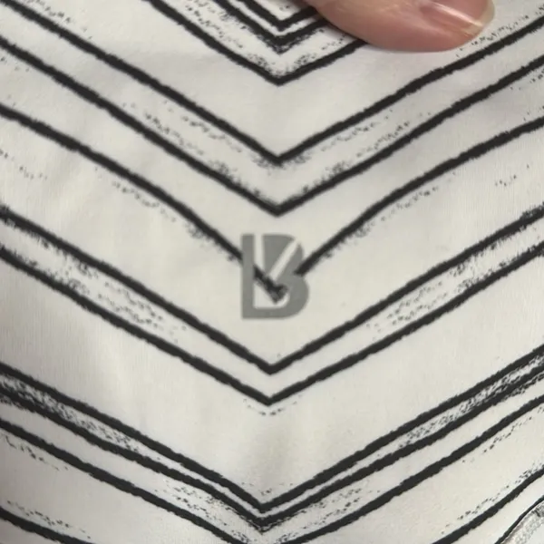 BuffBunny Slay Leggings Medium White Black Zebra Geometric High Waist Activewear - Image 8