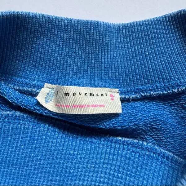 Free People Blue Terry Cloth Short Sleeve Oversized Pocket Dress Size Small NWOT - Image 3