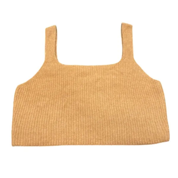 Everlane The Cozy-Stretch Knit Crop Tank - Camel XL - Image 4