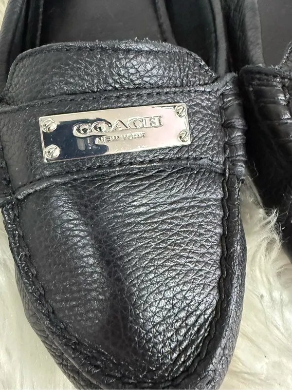 Coach Fredrica Black Leather Loafers Moccasins Women’s Size 6.5B - Image 6