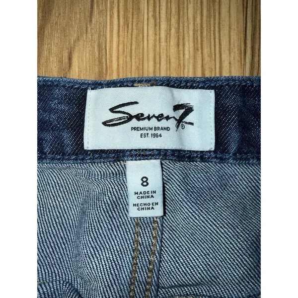 Seven7 Women's Sz‎ 8 High Rise Loose Straight Fit 5 Pocket Jeans Denim - Image 3