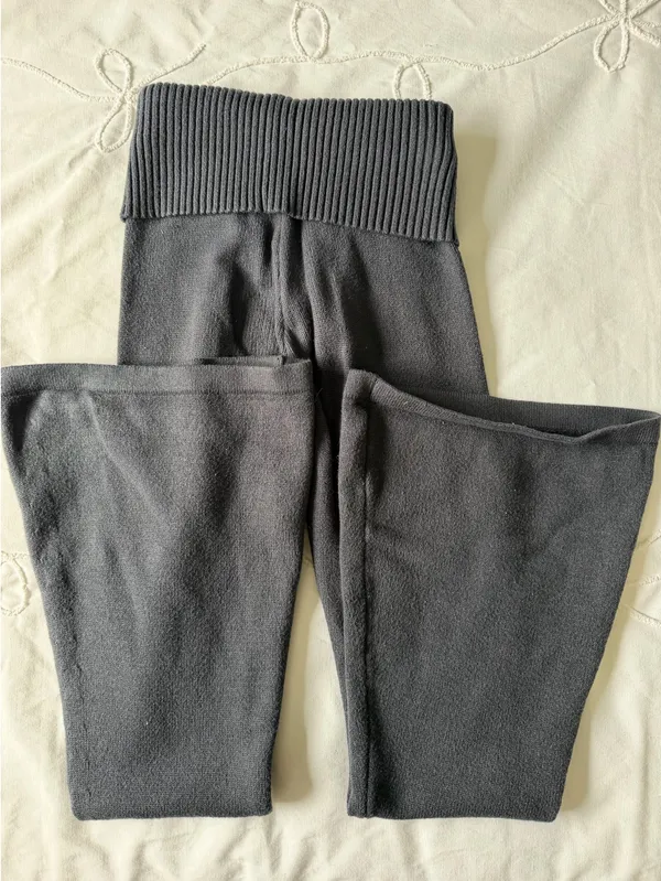 Edikted Desiree Knit Pants Low-Rise Fold Over - Image 2