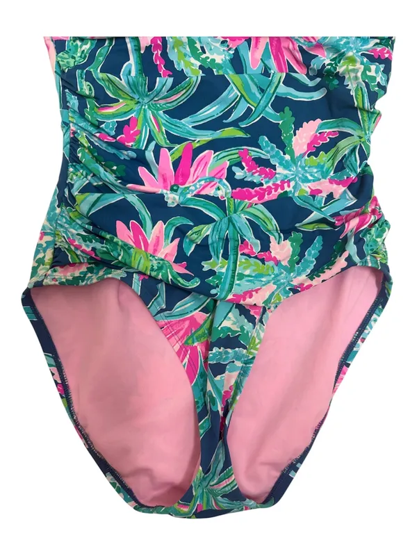 Lilly Pulitzer Flamenco Strapless One-Piece Swimsuit - Tropical Pattern Size 6 - Image 4