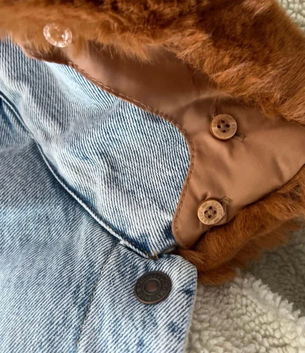 Levi's Brand New Faux Fur Collar Sherpa Jean Jacket - Image 3