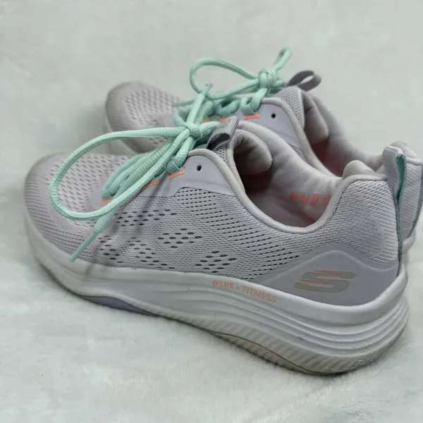 Skechers DLux Fitness Lavender Mint Relaxed Fit Running Shoes 149835 LVMT Sz‎ 9 - Image 8