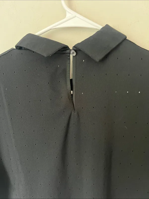 Nike Dri-FIT Black Perforated Golf Polo Top Women’s M 🔲 - Image 7