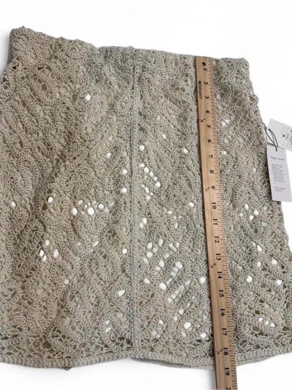 a new day Beige Crochet Mini Skirt and Tank Set - Image 6