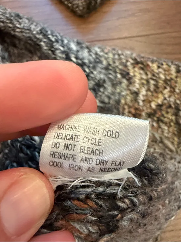 Multicolor Knit Cardigan Sweater with Button Front Size Small - Image 8