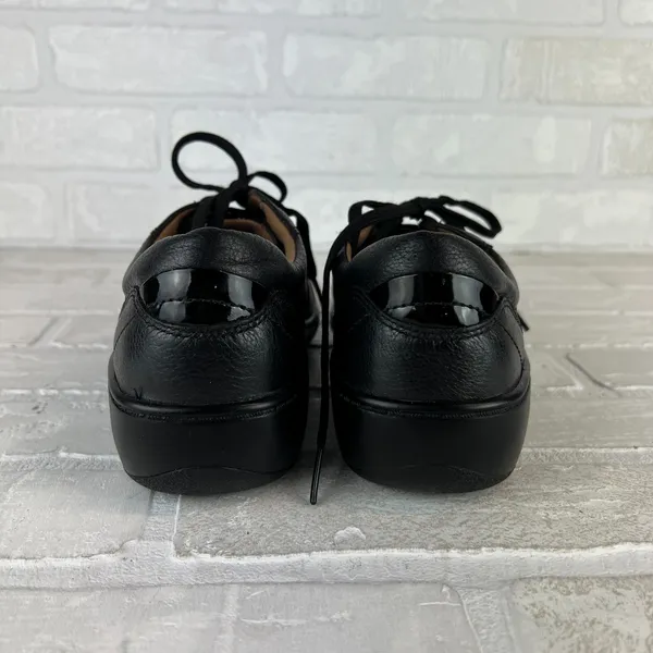 Aravon Duxbury Delilah Shoes Womens 9 B Black Leather Comfort Walking Lace Up - Image 3