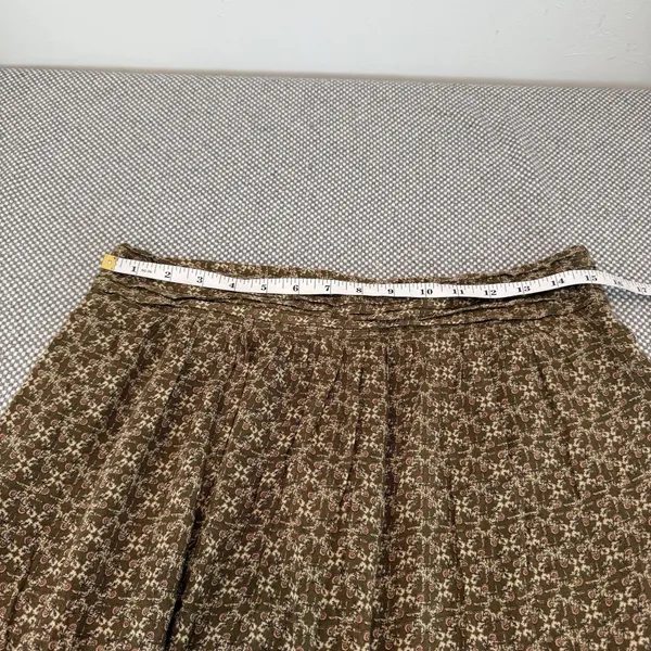 Massimo Dutti Women's Maxi Skirt, Size L Brown Flowy Long Side Zip Skirt - Image 7