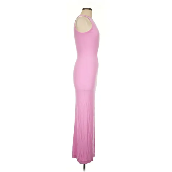 SKIMS Pink Sleeveless Bodycon Maxi Dress Stretchy Fitted Size M - Image 5