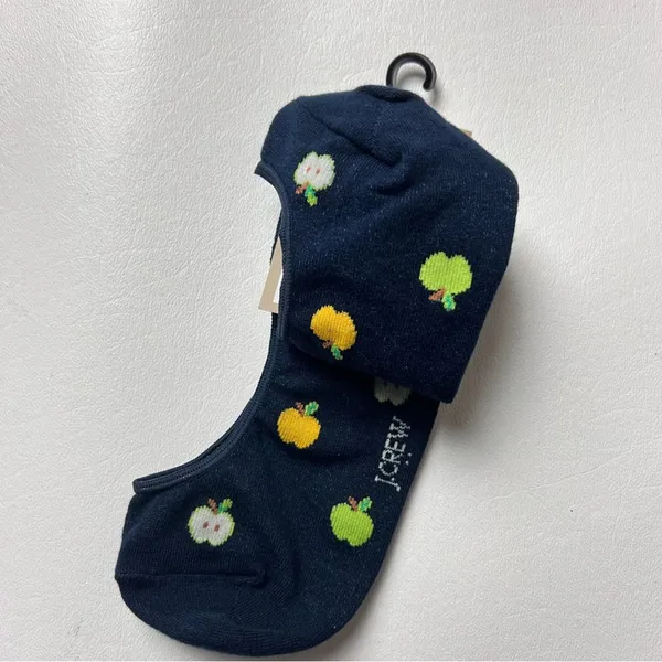 J.Crew Women's Fall Theme Apple No Show Socks One Size NWT - Image 5