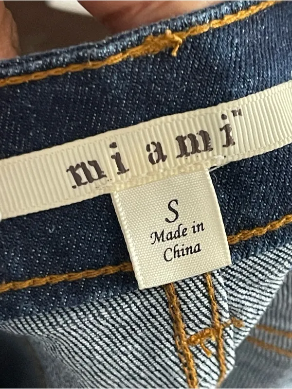 MIAMI | Dark Blue Denim Mini Skirt Sz S - Image 6