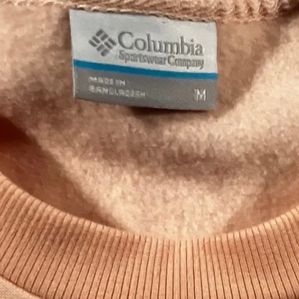 Columbia Sunriddge Crew Women's M Peach Logo Fleece Pullover Sweatshirt XL0716 - Image 5