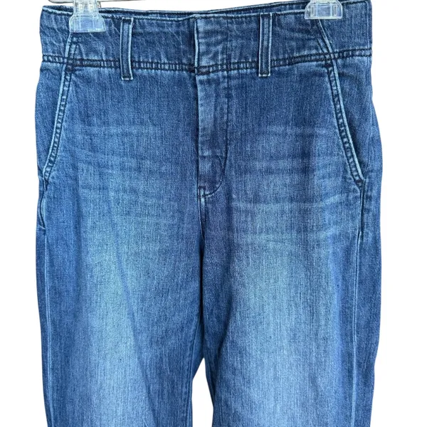 Anthropologie Pilcro High Rise Wide Leg Cuffed Blue Jeans Sz‎ 27 - Image 4