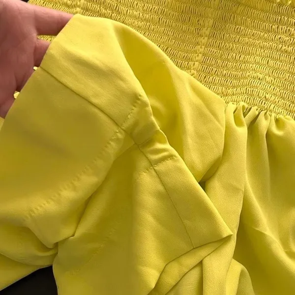 Koch Erika yellow neon Skort flowy smocked high waist | xs - Image 4