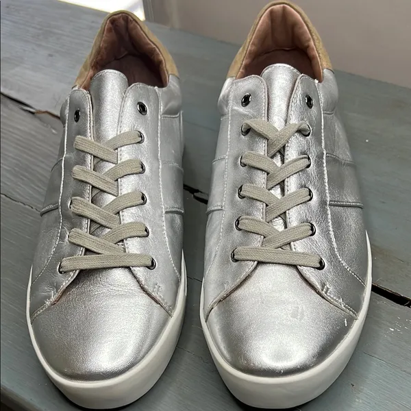 JOIE Silver Women's Sneakers - Image 6