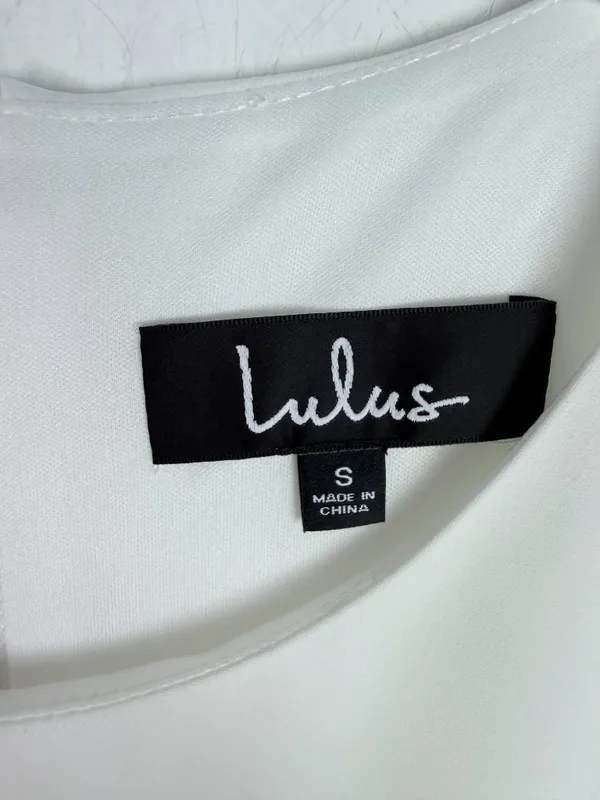 NWT Lulus Shift and Shout Dress Short Sleeves Mini Ivory White Size Small S NEW - Image 7