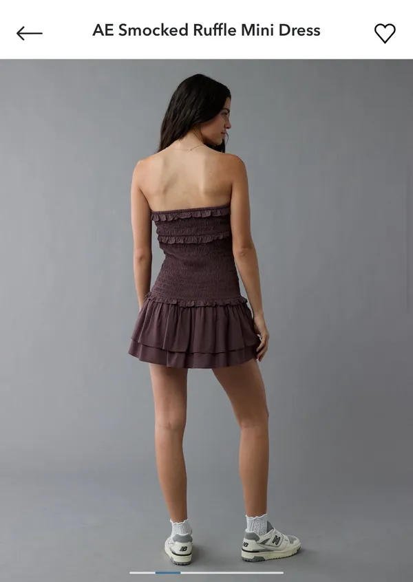 American Eagle smocked strapless mini dress - Image 2