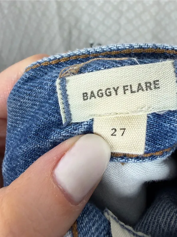 Madewell Light Wash High Rise Baggy‎ Flare Jeans - Image 5