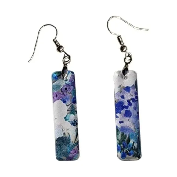 Wildflower Cascade Acrylic Drop Earrings - Image 2