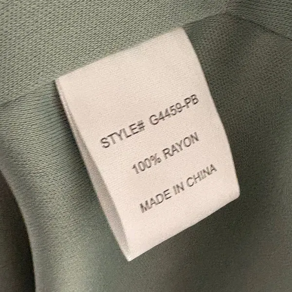 JODIFL PinkBlush Green Smocked Ruffle Midi Dress Sz L - Image 5