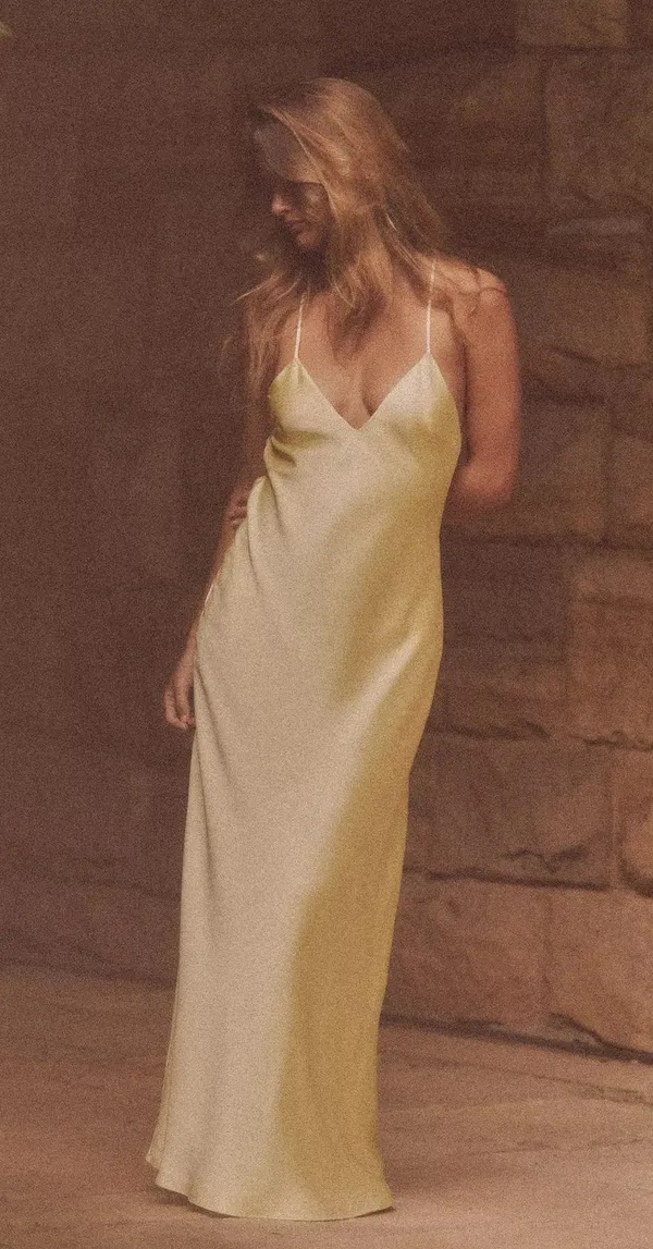 Zara lime Light Green Slip maxi Dress - Image 9